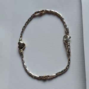 Sterling silver heart bracelet